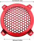 4Inch Grill Cover DGZZI 2PCS 4inch Red Round ABS Plastic Mesh Grilles Car Audio Speaker Covers Woofer Subwoofer Grill...